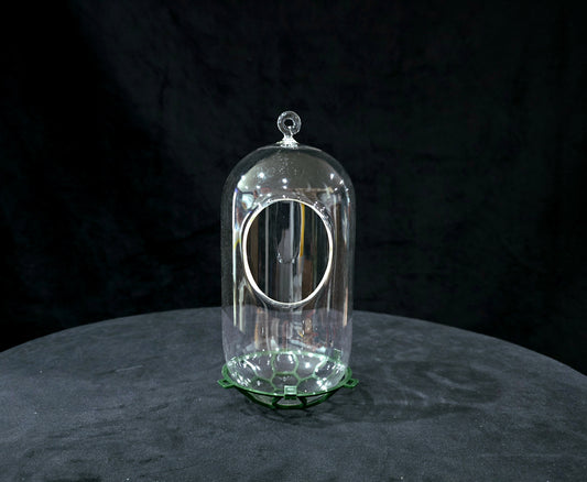 Clear Glass Orb Hanging Candle Holders or bud vases - Three Elegant Sizes
