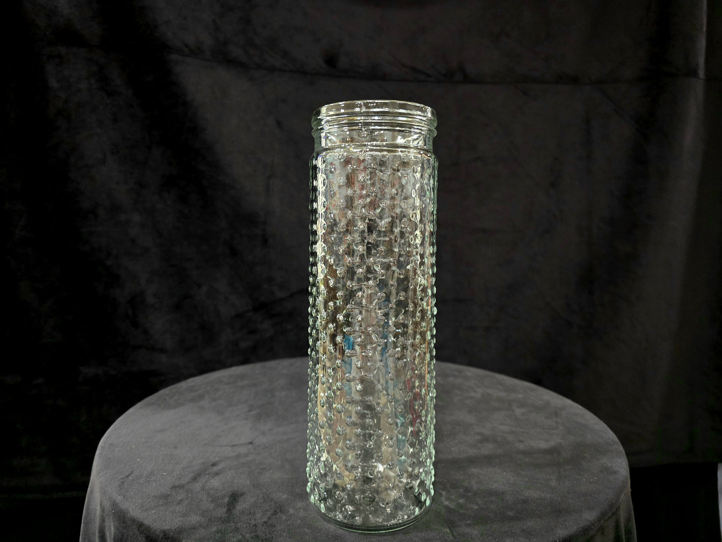 Beaded Tall Straight Cylinder Candle Votive - Two Elegant Sizes