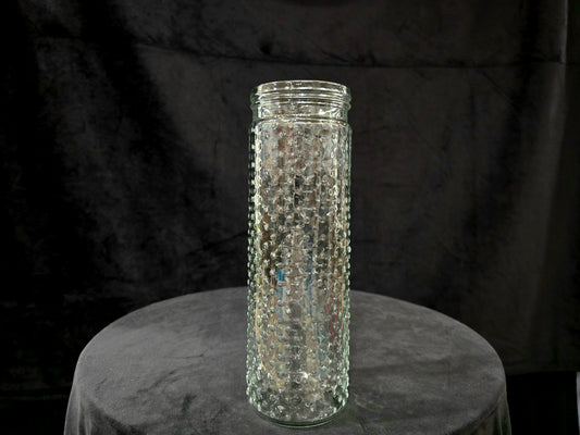 Beaded Tall Straight Cylinder Candle Votive - Two Elegant Sizes