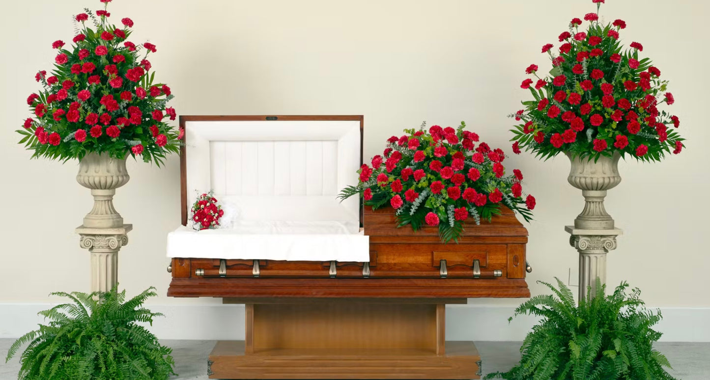 Monotone Single Color Funeral Package - Elegant Memorial Arrangements