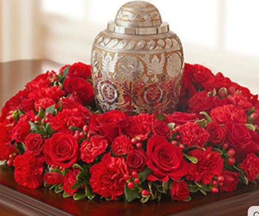 Monotone Single Color Funeral Package - Elegant Memorial Arrangements