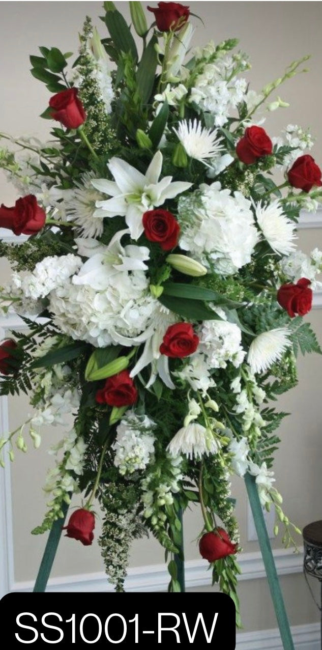 Premium Standing Sprays - Elegant Funeral & Memorial Arrangements