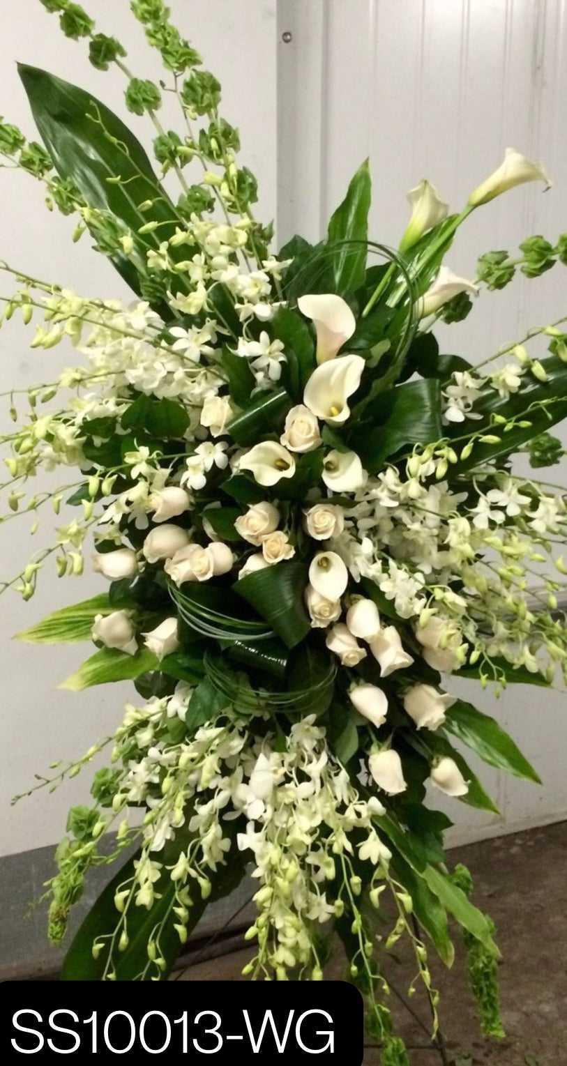 Premium Standing Sprays - Elegant Funeral & Memorial Arrangements