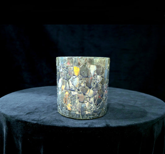 Silver Square Vase/Candle Holder - Metallic Elegance