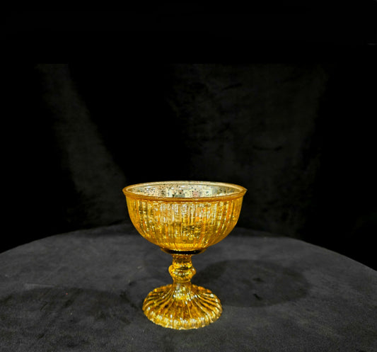 Gold Candle Cup - Dual Purpose Candle Holder & Bud Vase-Rental