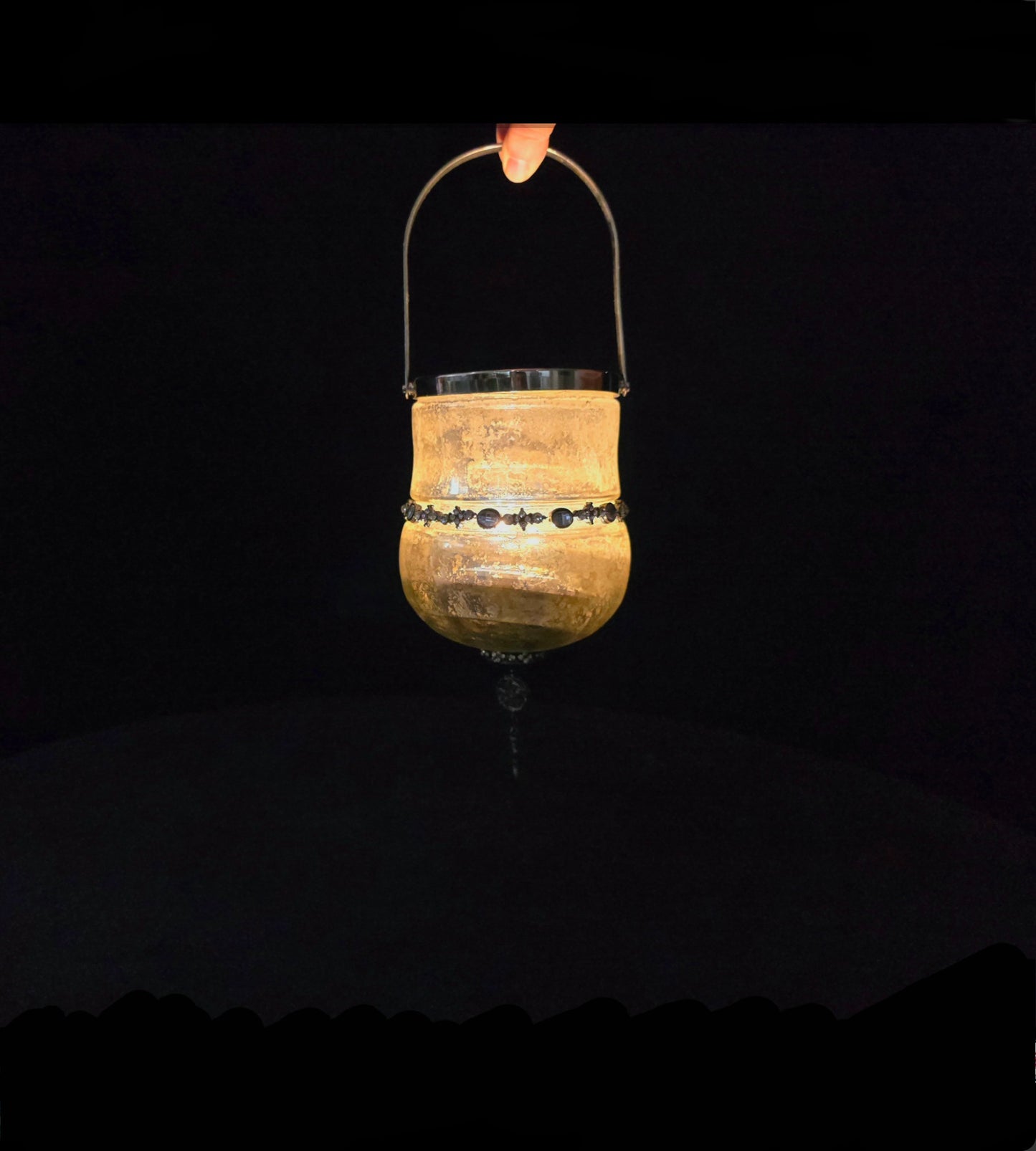 Round Silver Lantern Candle Votive - Enchanting Elegance